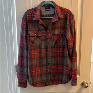 Men’s Chaps Red and Gray Plaid Shirt/Shacket